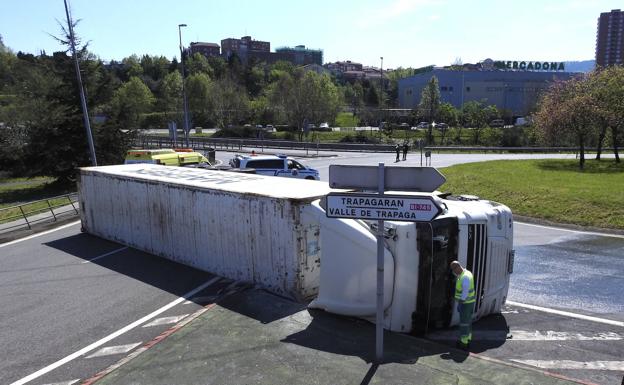 Estado en el que ha quedado el camión.