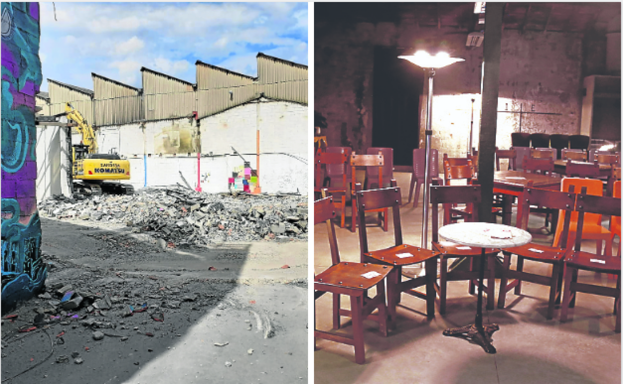 El pabellón de La Haceria fue en sus orígenes una serrería y acogió las actividades culturales de ZAWP.