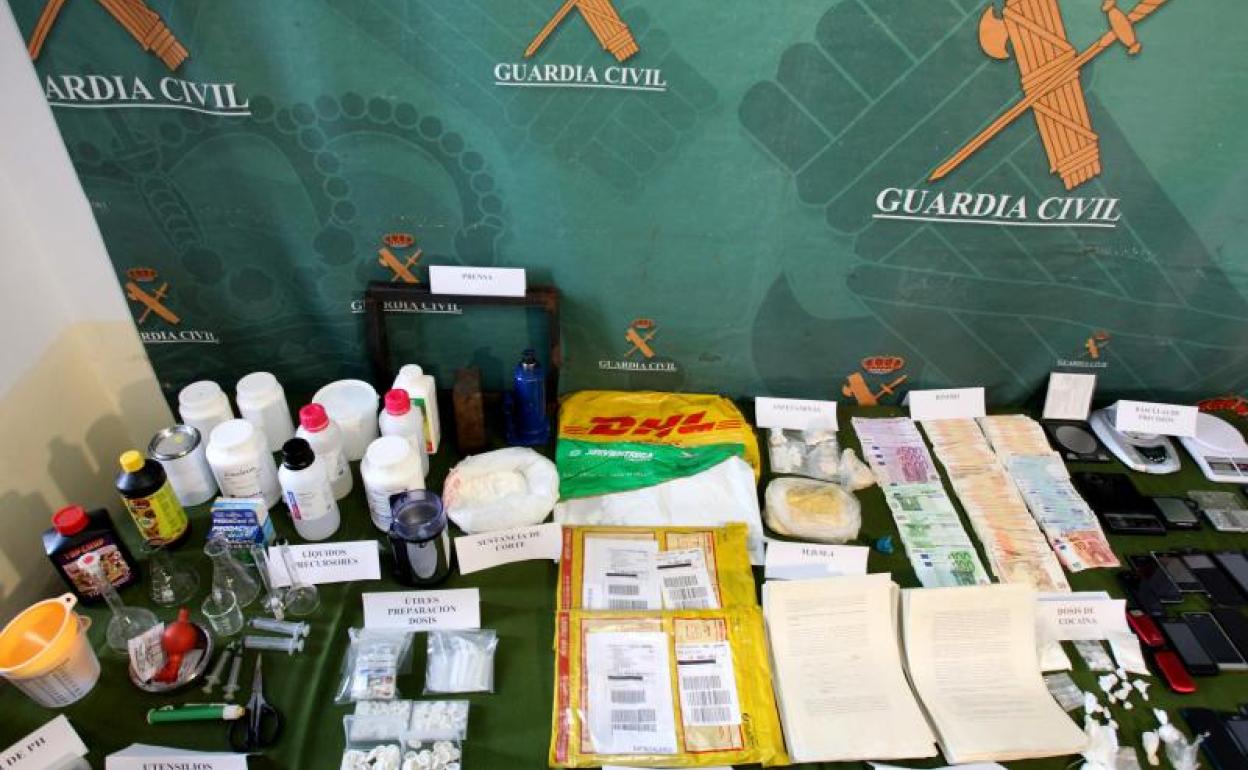 Droga incautada por la Guardia Civil durante el confinamiento. 