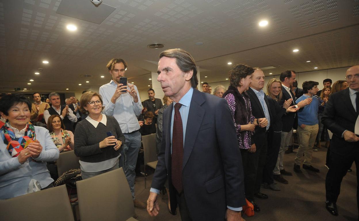 Aznar, en un reciente acto en Bilbao. 