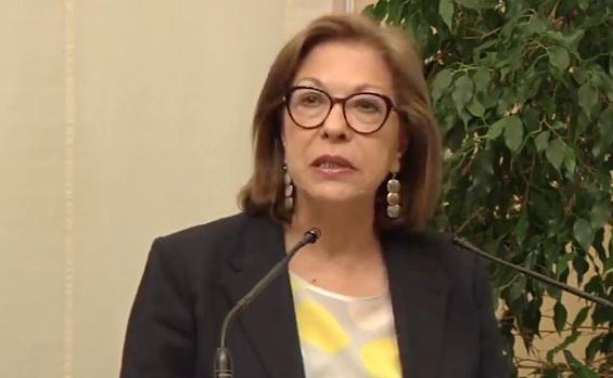 Pilar Ventura, durante la rueda de prensa. 