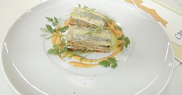 Receta de lasaña de anchoas y verdura