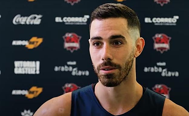 Vildoza, este martes, en las instalaciones del Buesa Arena. 