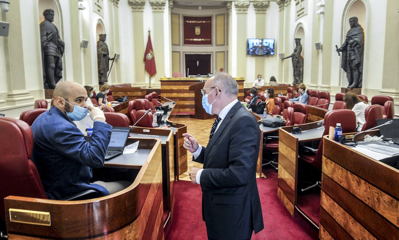 La sesión ha contado con sólo una parte de los junteros para mantener las distancias de seguridad. 