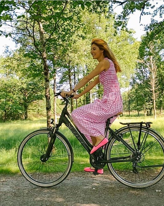 María de la Orden con vestido de su colección