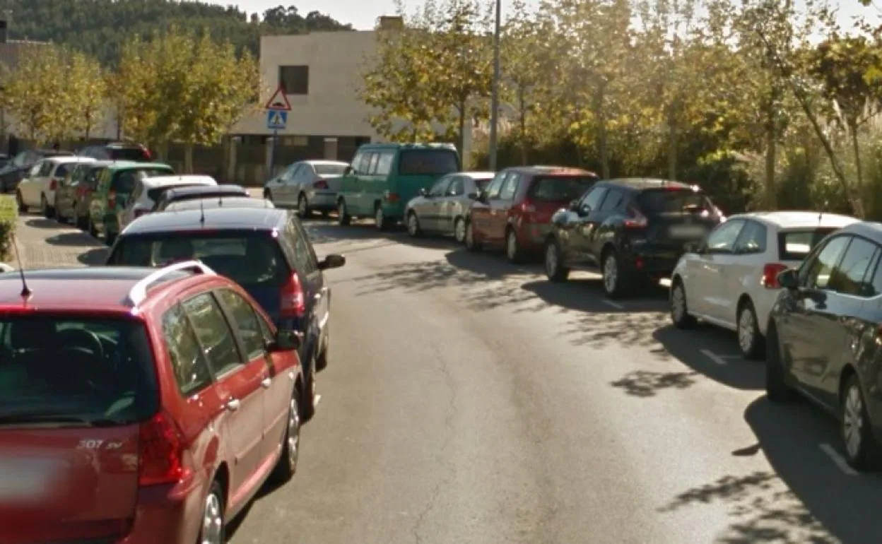 Una calle de Sopela en la que se produjeron robos de coches. 