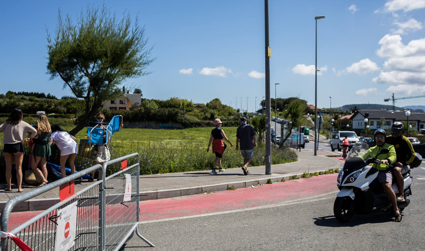 Acceso controlado a la playa de Sopela