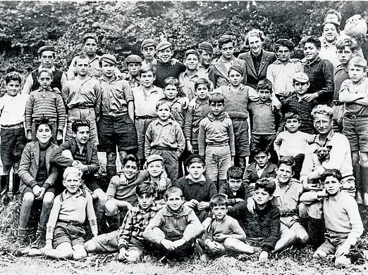 Acogida. Niños vascos en la colonia de Hoxne/Rollesby.