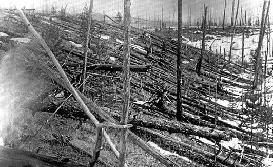 Tunguska tras el impacto de 1908. 