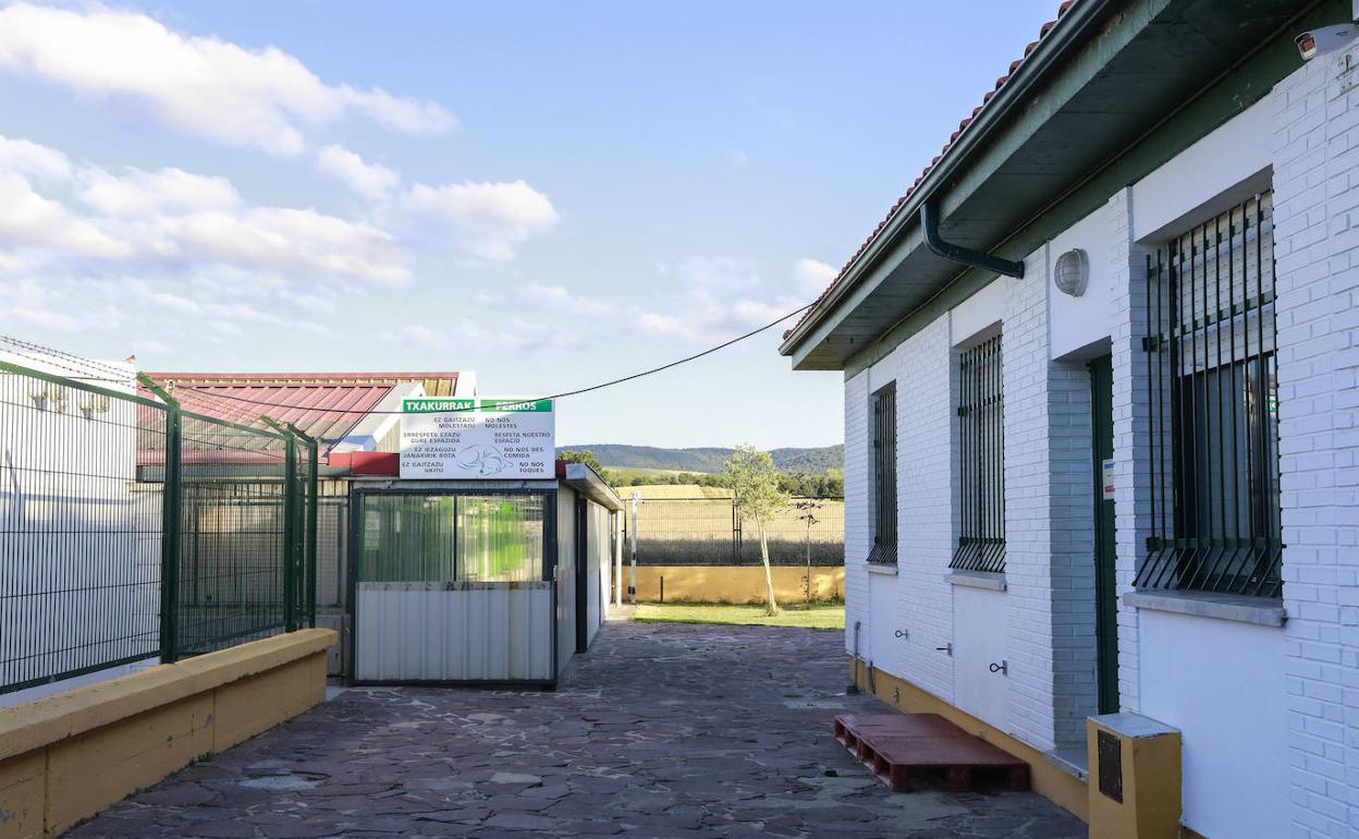 Acceso a la perrera municipal de Vitoria, donde supuestamente este hombre acosó a 4 voluntarias. 