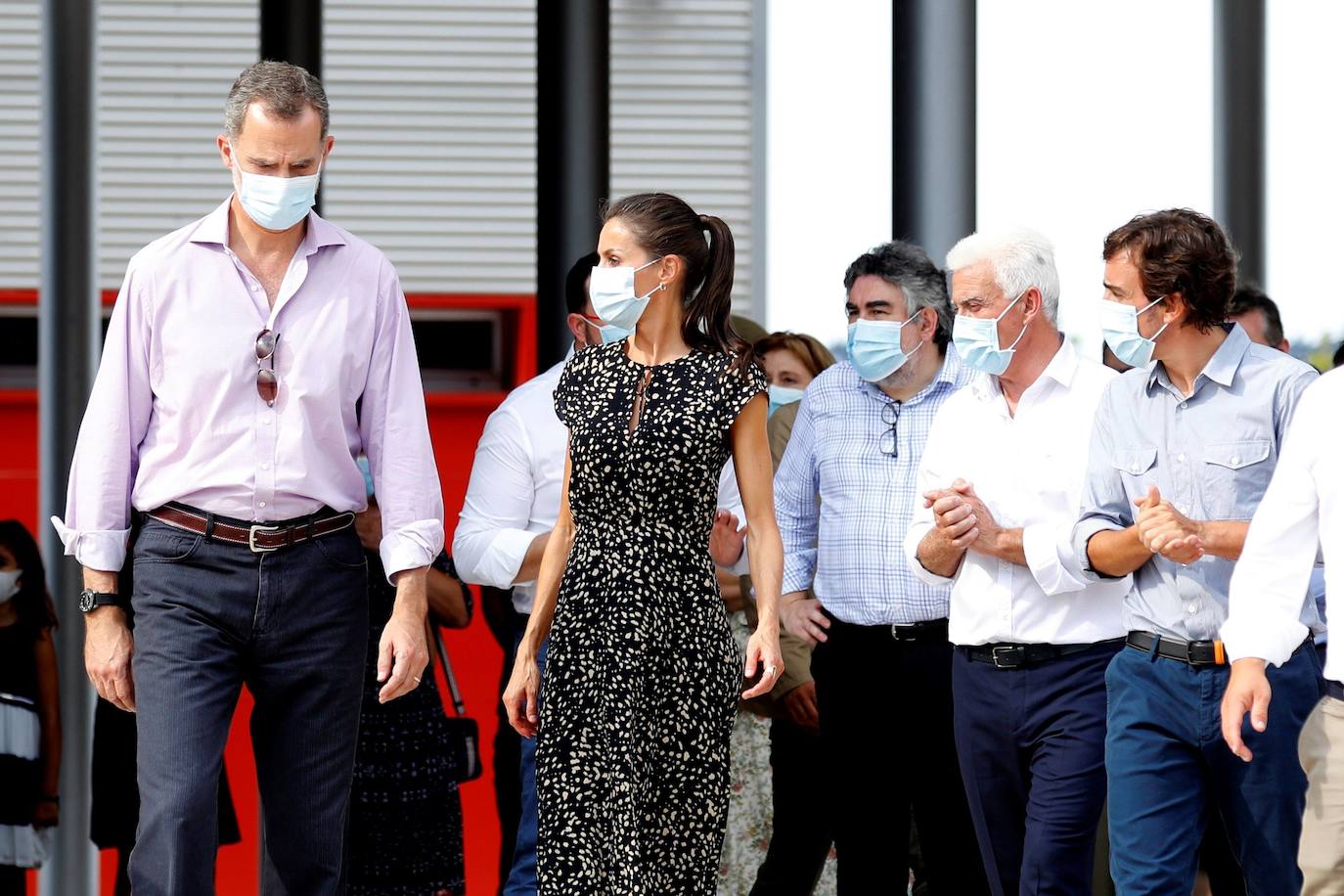 Fotos: Letizia finaliza su gira en Asturias con un vestido de estreno &#039;low cost&#039;