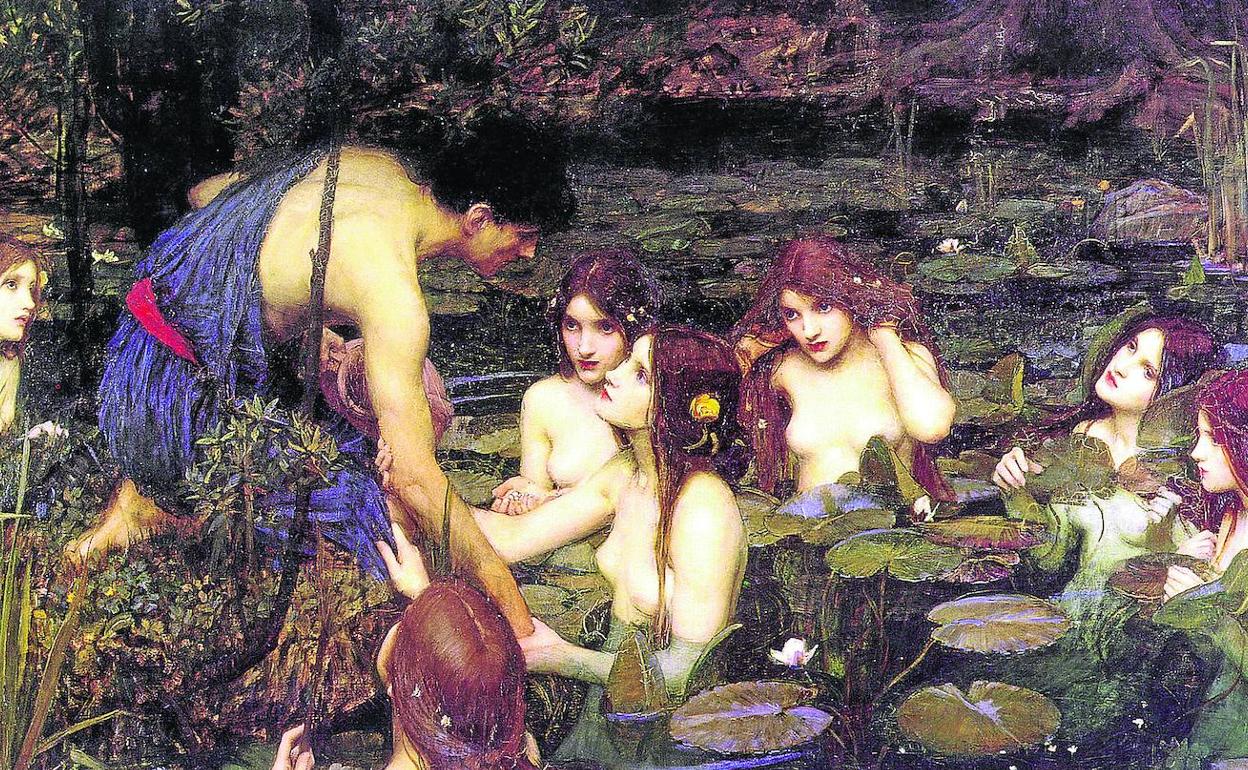 Cuadro de John William Waterhouse 'Hylas y las ninfas'.