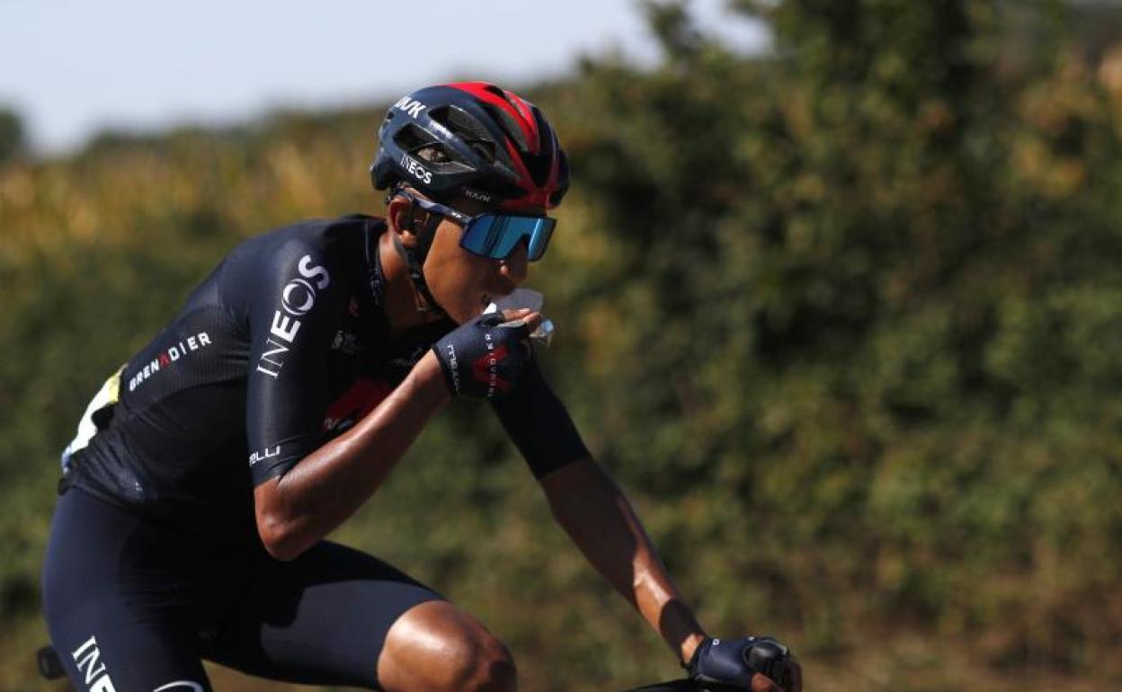 El ciclista colombiano Egan Bernal. 