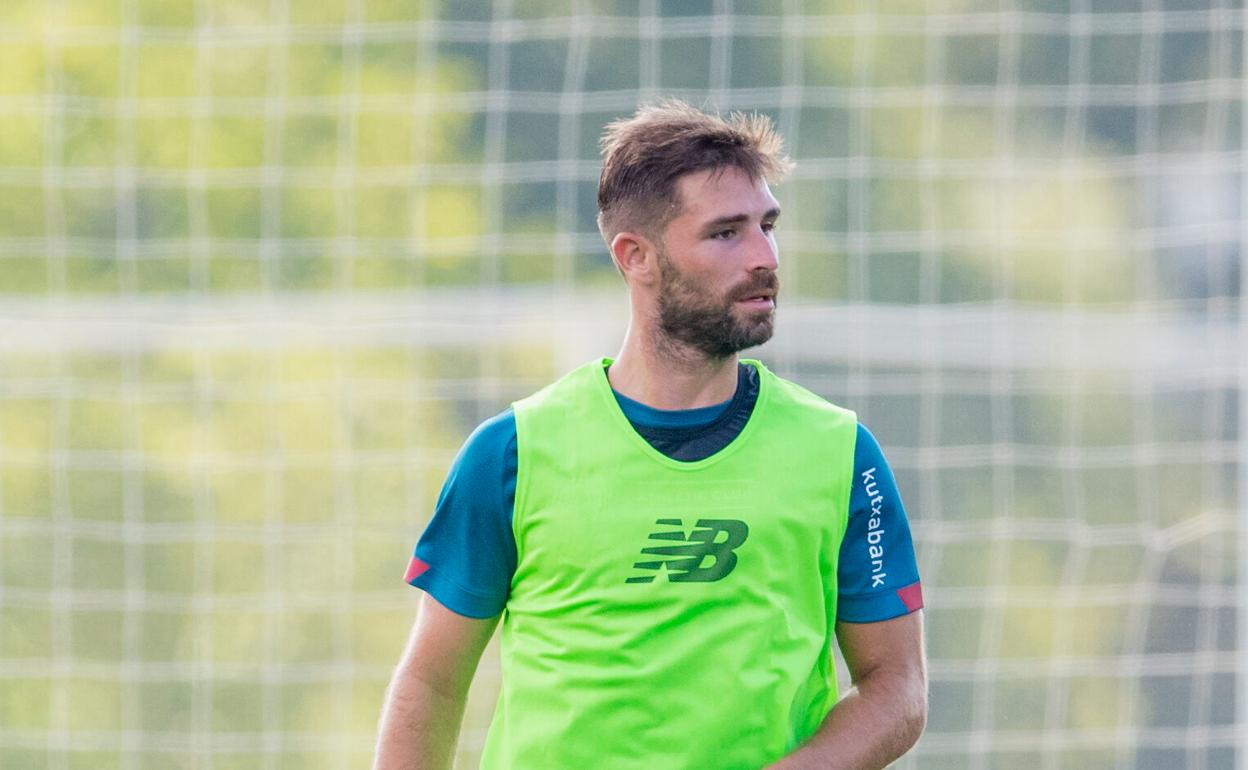 Yeray, durante un entrenamiento.