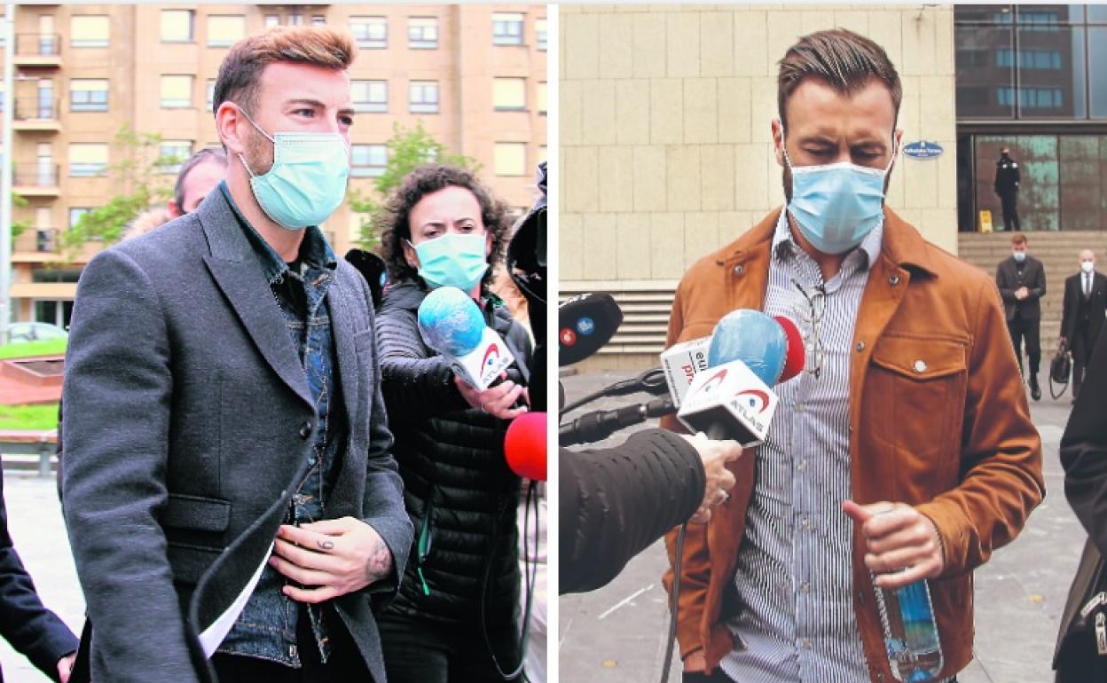 Sergi Enrich, a la izquierda, y Antonio Luna acudieron por separado a los juzgados de San Sebastián. 