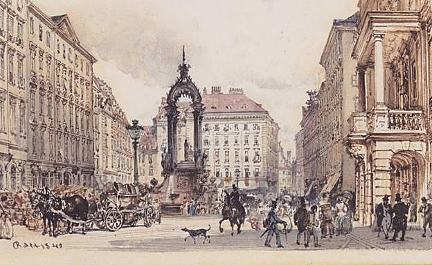 Viena en 1845, obra de Rudolf von Alt.