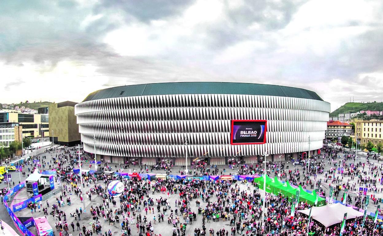 La celebración de la Eurocopa en Bilbao pretendía tener un eco internacional como el de las finales del rugby celebradas en 2018 en el estadio bilbaíno. 