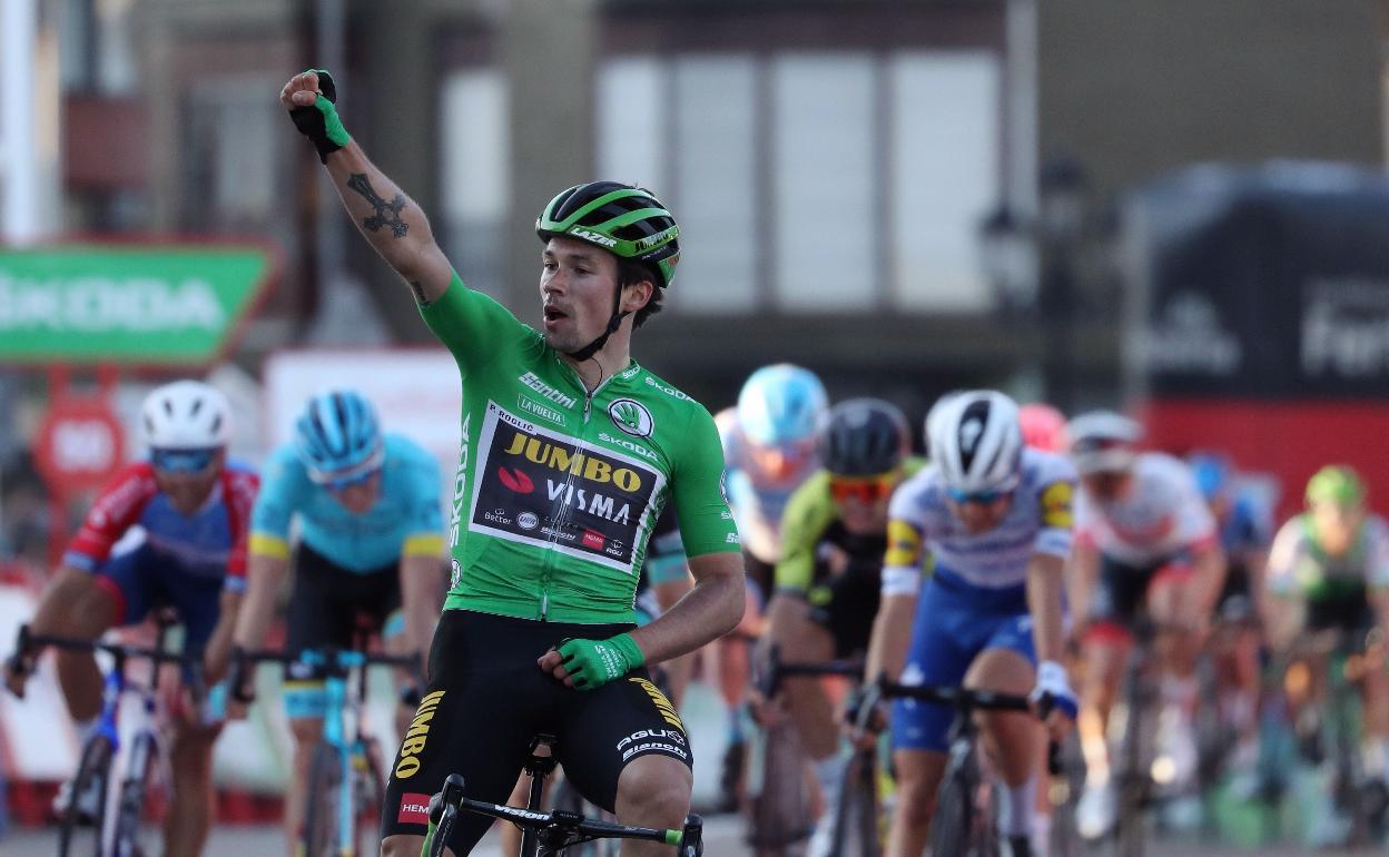 Roglic distanció a todos en el repecho final de Suances. 