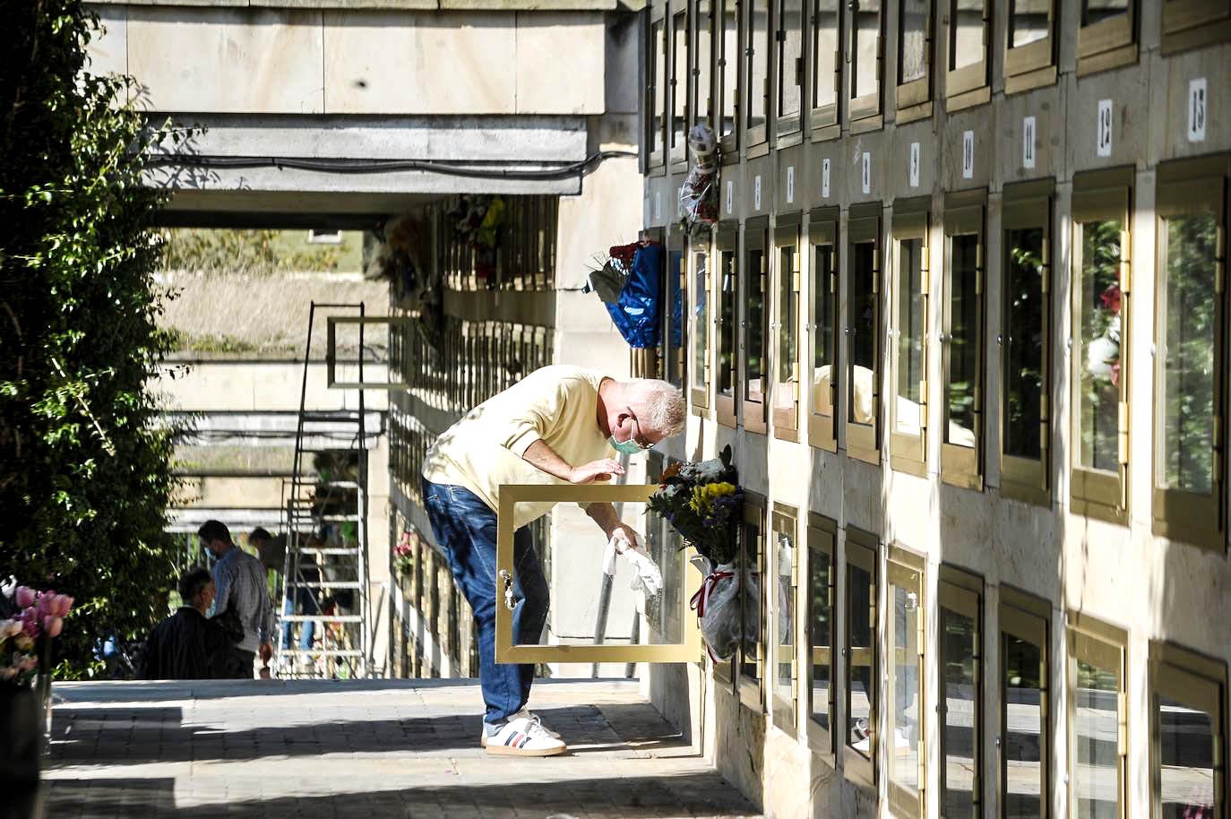 Cementerio de Portugalete, día de todos los santos de 2020, en estado de alarma por Coronavirus.