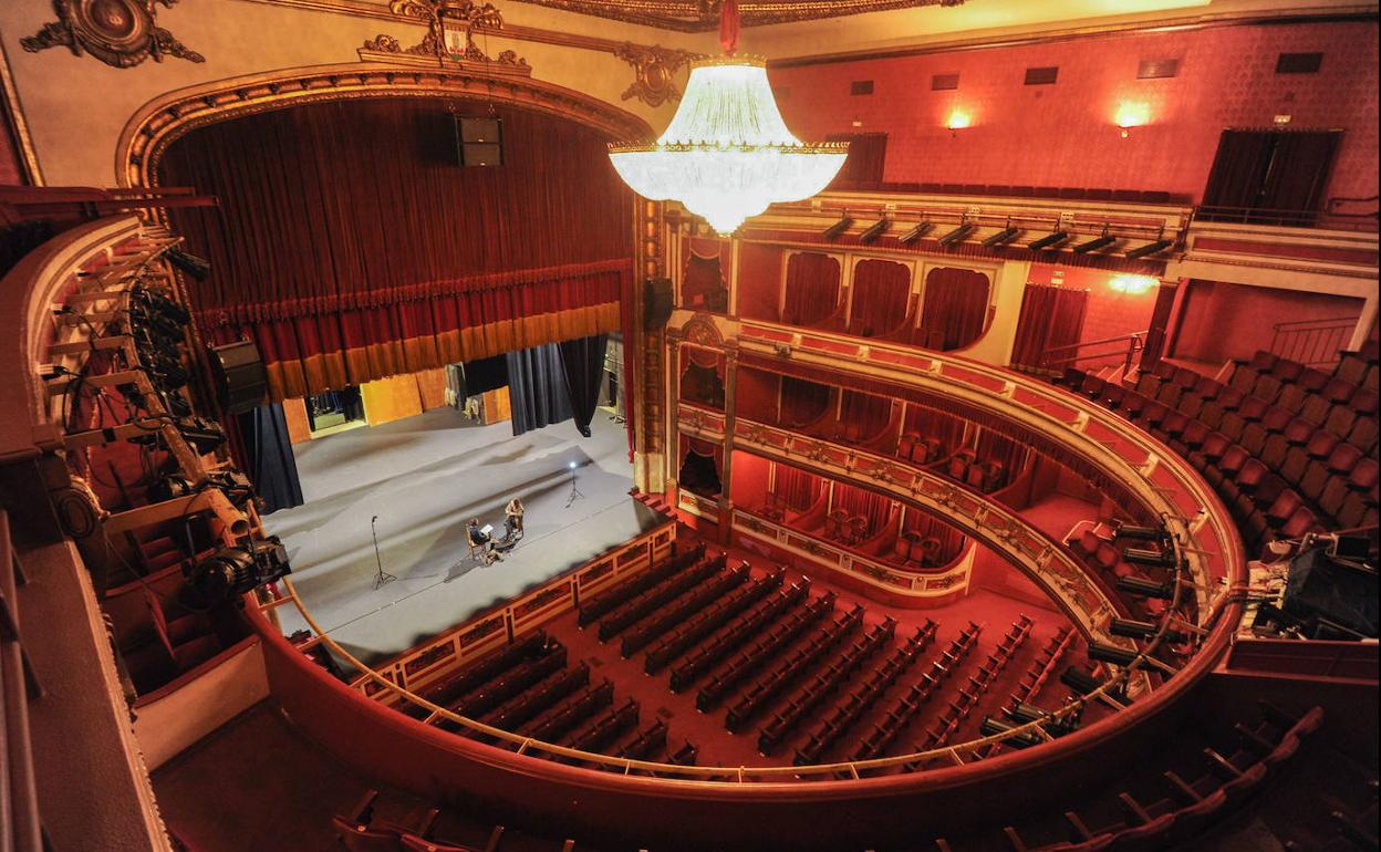 Vista interior de una de las gradas del Teatro Principal.