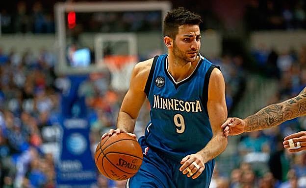 Ricky Rubio en su primera etapa en la NBA con Minnesota