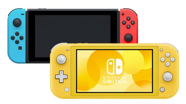 Nintendo Switch (con mandos desacoplables, arriba) y Nintendo Switch Lite (abajo)