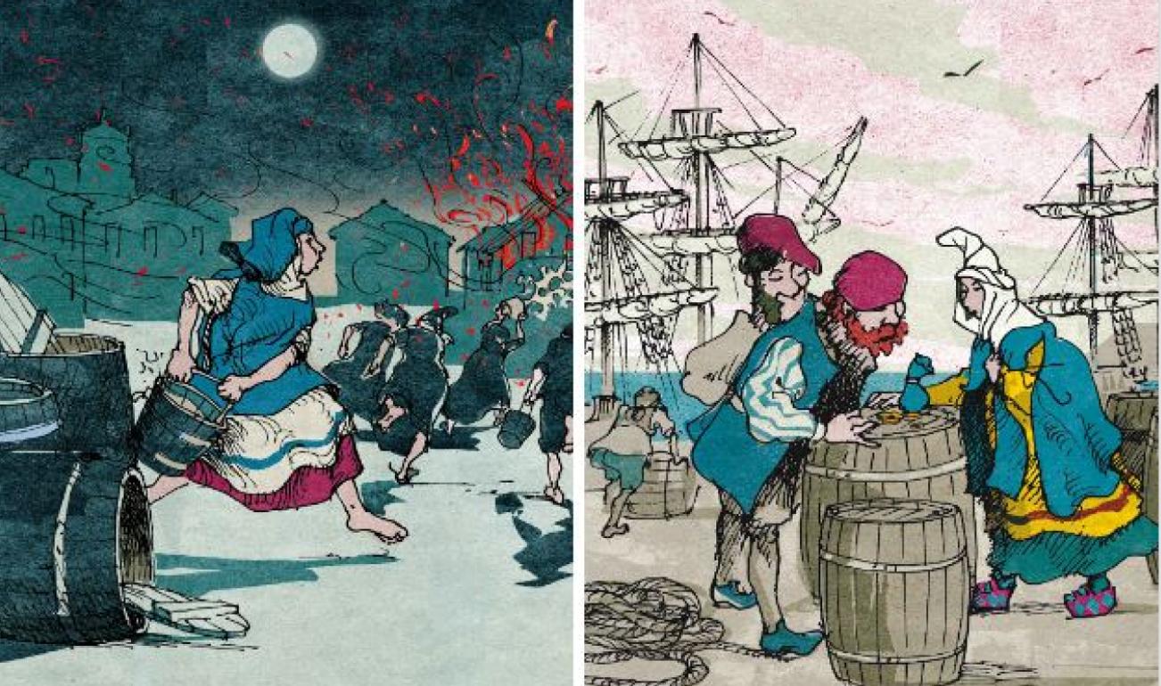 María de Echeverría y María de Labayen.