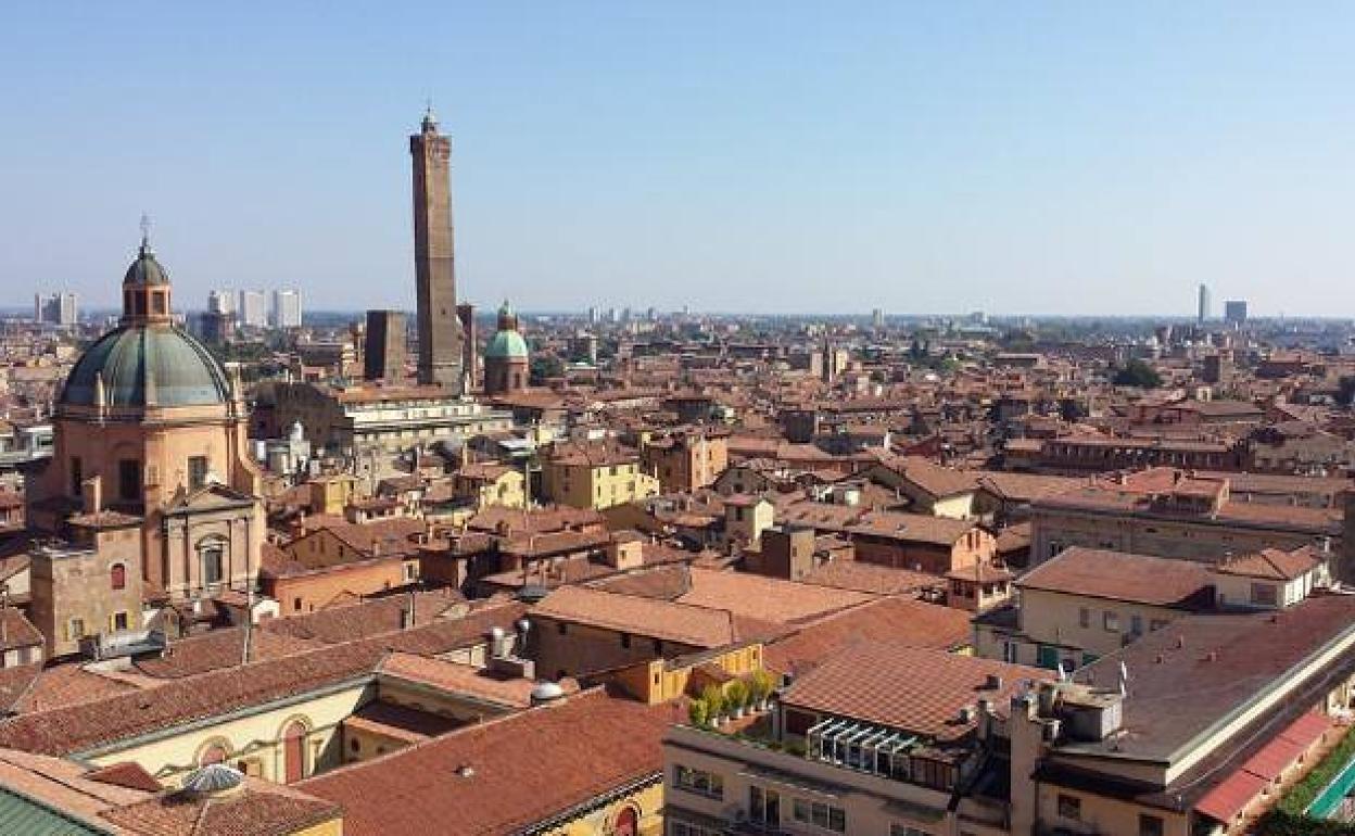 Vista aérea de Bolonia.