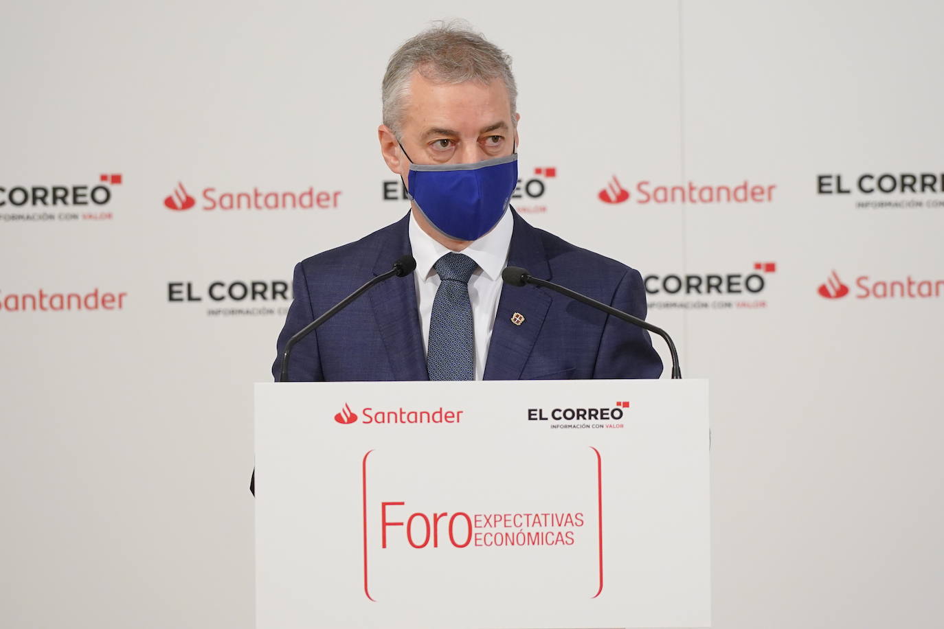 El lehendakari Iñigo Urkullu, durante su intervención.