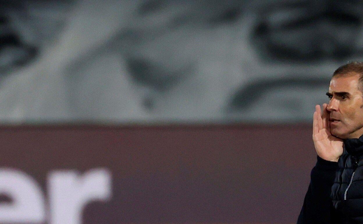 Gaizka Garitano, el martes en Valdebebas. 