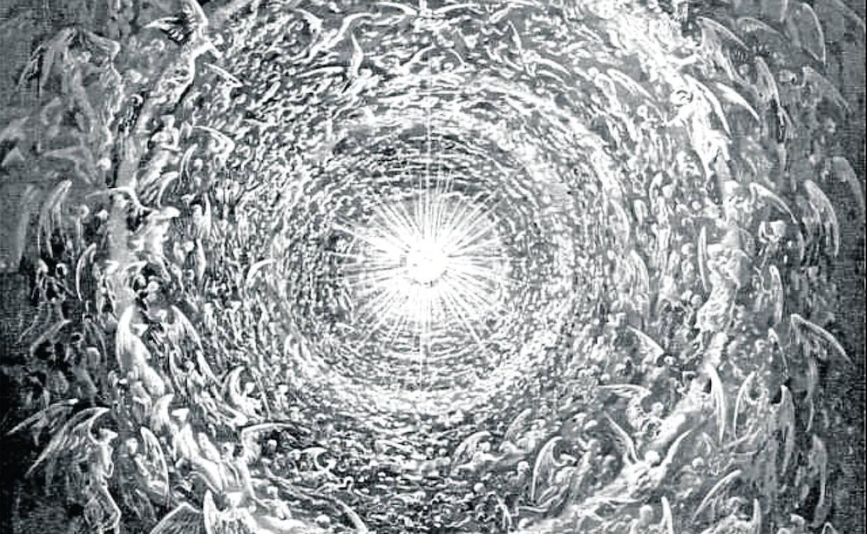 Estampa del Paraíso de 'La Divina Comedia', en ilustración de Gustave Doré. 