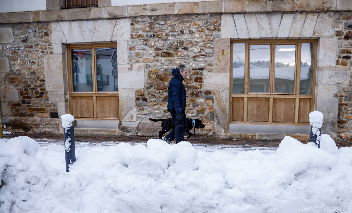 Fotos: La nieve vuelve a cubrir de blanco Álava