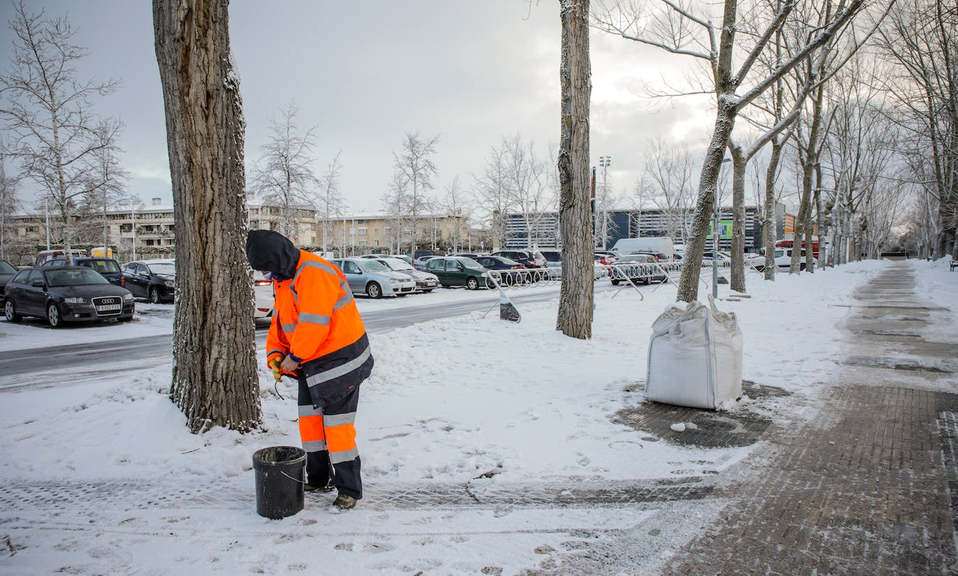 Fotos: La nieve vuelve a cubrir de blanco Álava