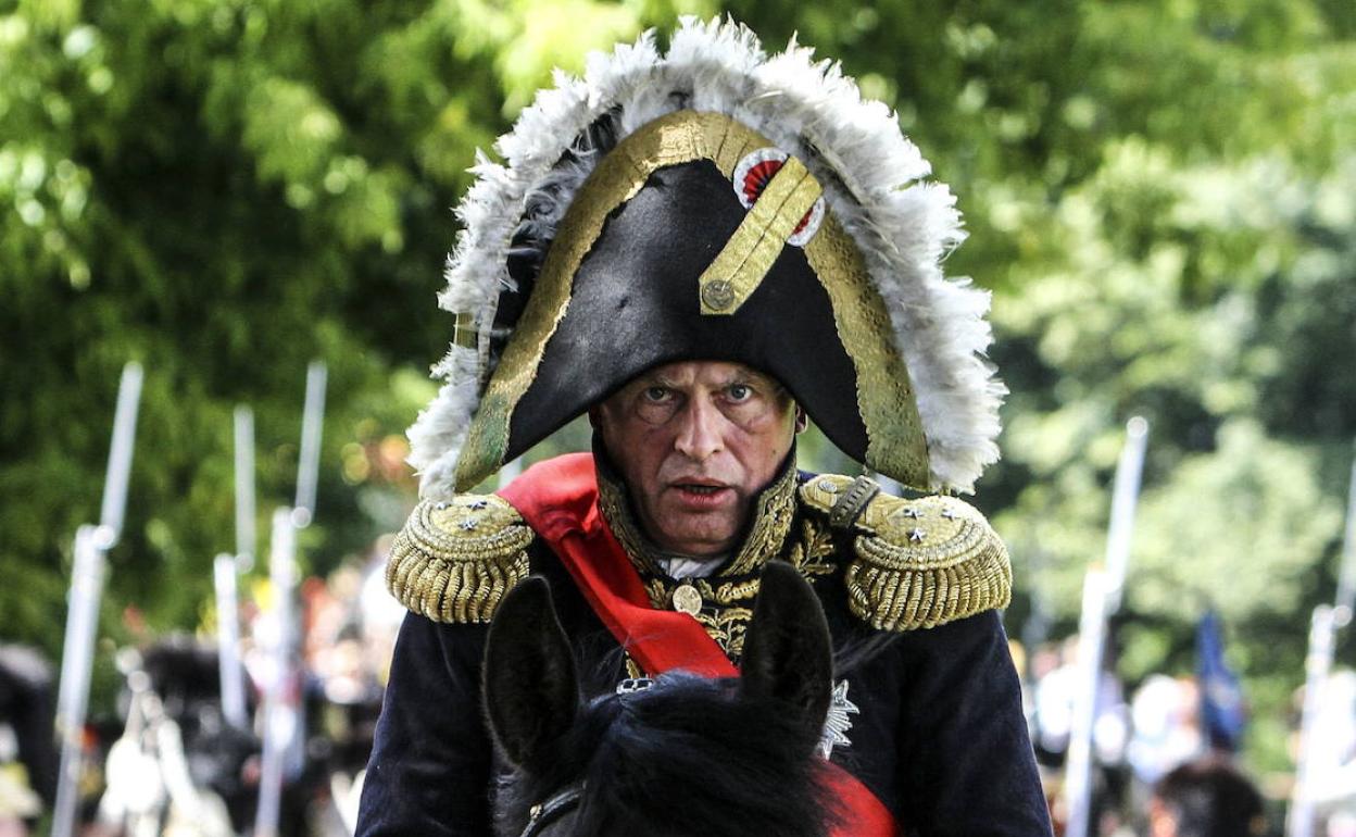 Sokolov, durante su participación en la recreación de La Batalla de Vitoria, en 2016. 