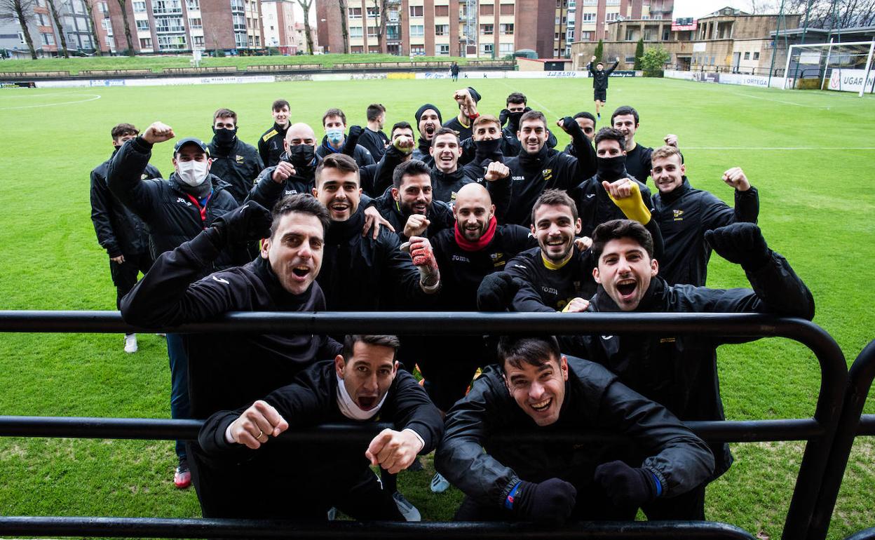 Los jugadores del Portugalete.