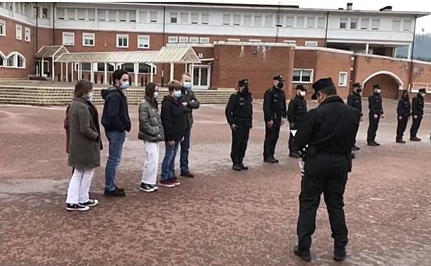 Ruiz Sagarna, con su familia. 