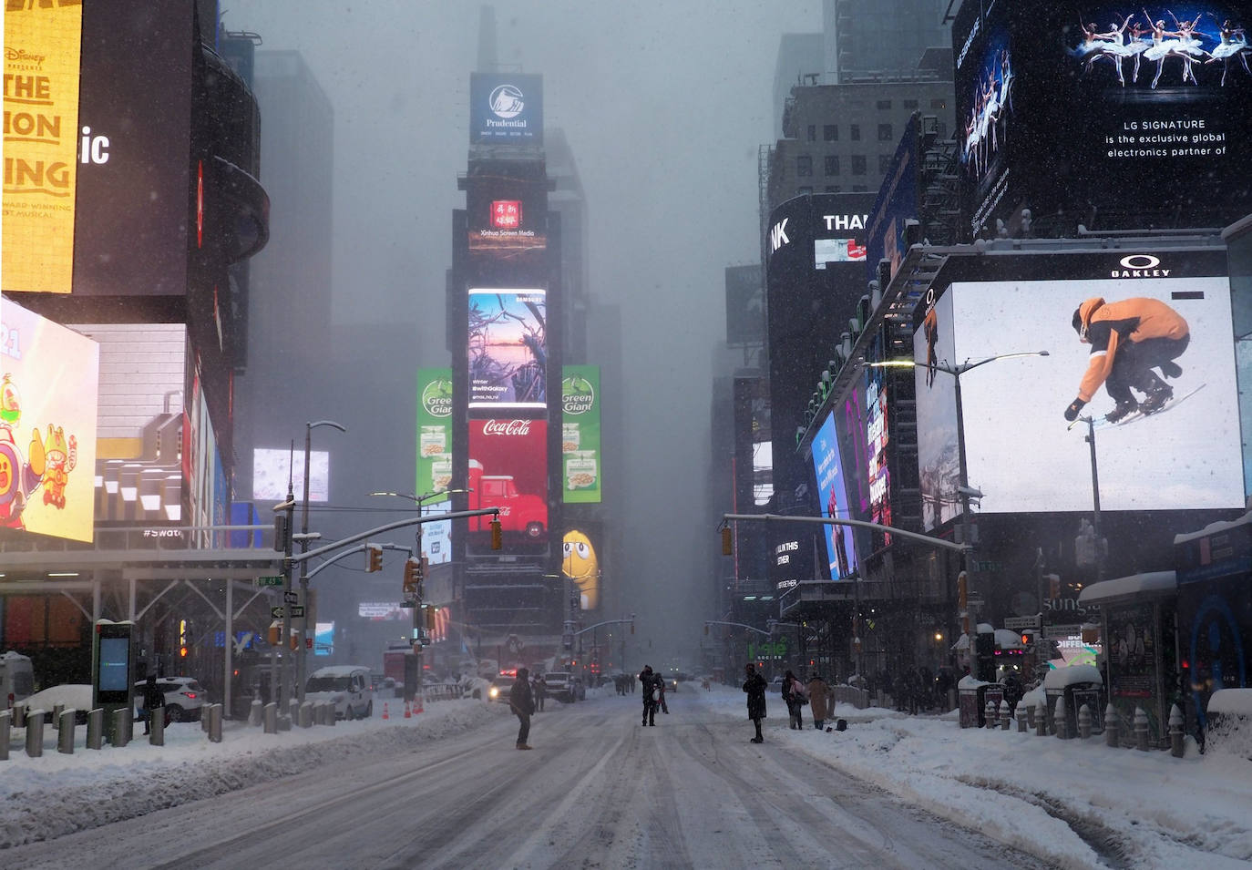 Fotos: La primera gran nevada del año en Nueva York