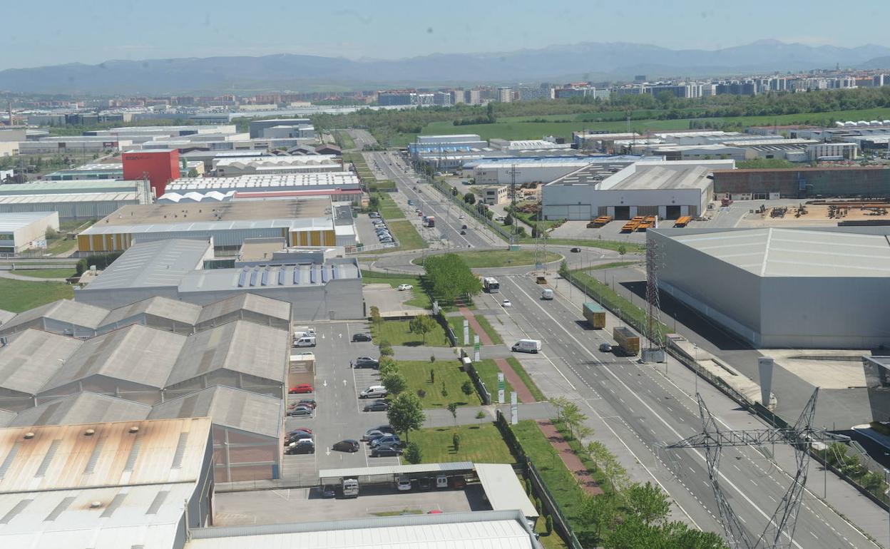 Vista aérea del poligono industrial de Júndiz.