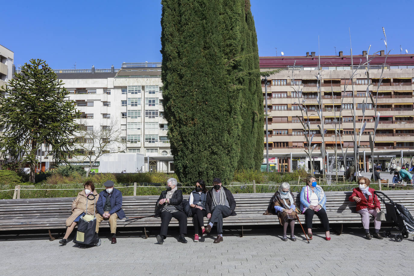 Reforma reciente de la Plaza Santa Bárbara. 
