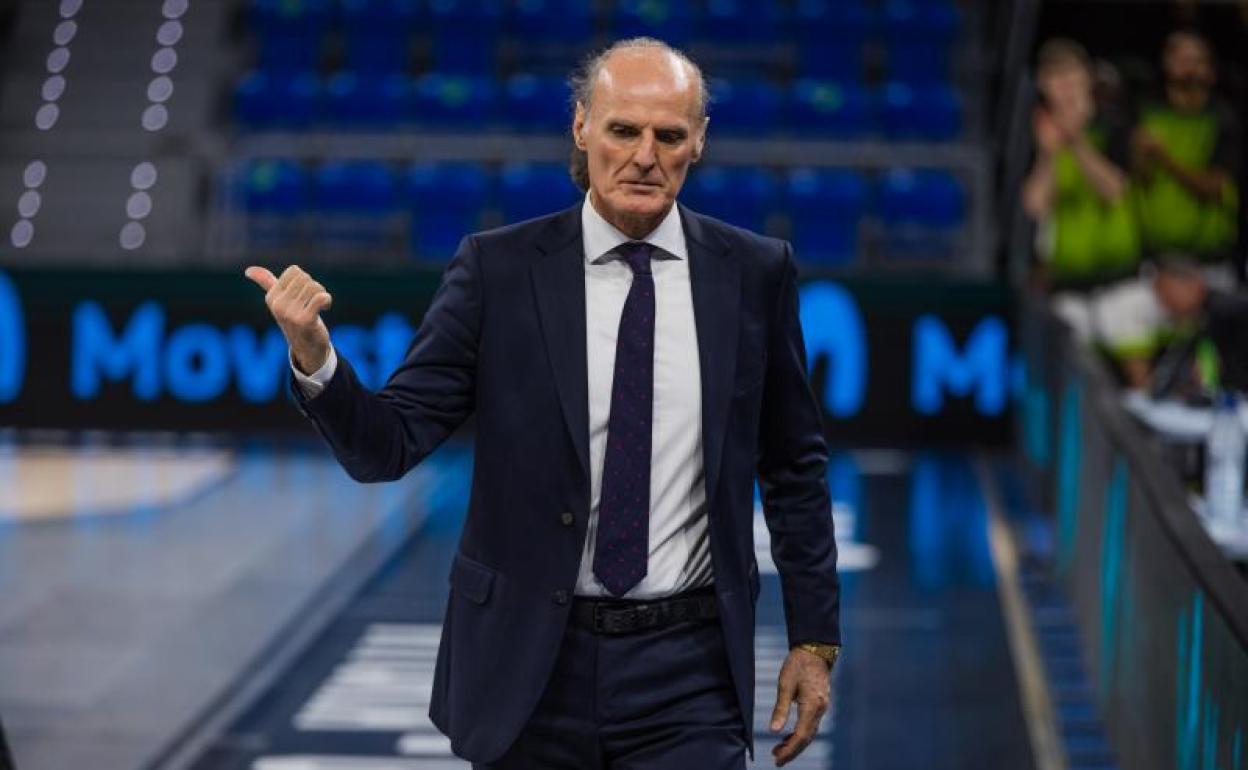 Dusko, durante el partido de ayer. 