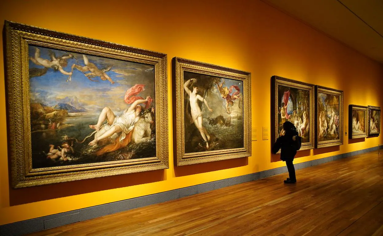 Las 'poesías' de Tiziano, reunidas por primera vez desde el siglo XVI, en las salas de muestras temporales del Prado 