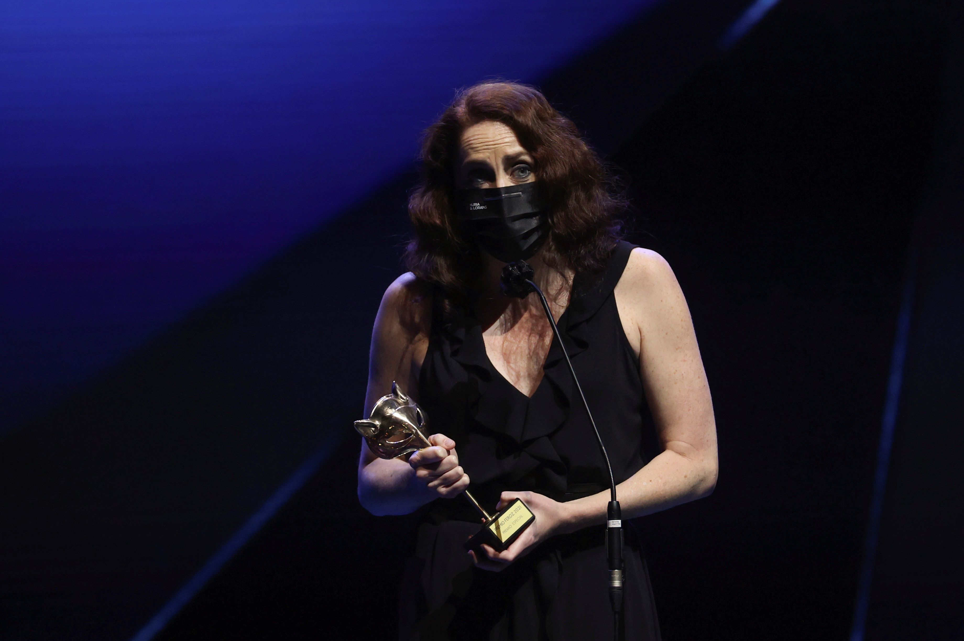 Nuria Jiménez tras recibir el premio especial por su trabajo en 'My Mexican Bretzel'.