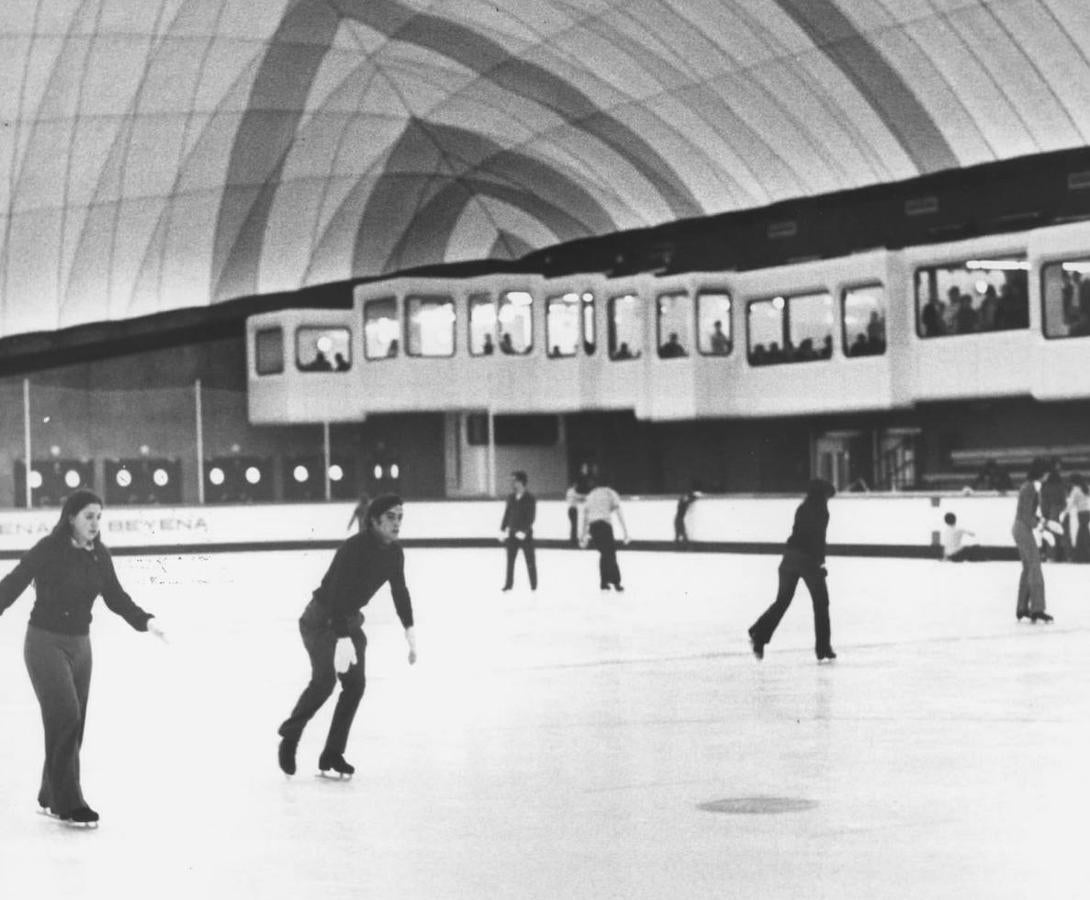 Imagen de la histórica pista de hielo de Nogaro (1973).