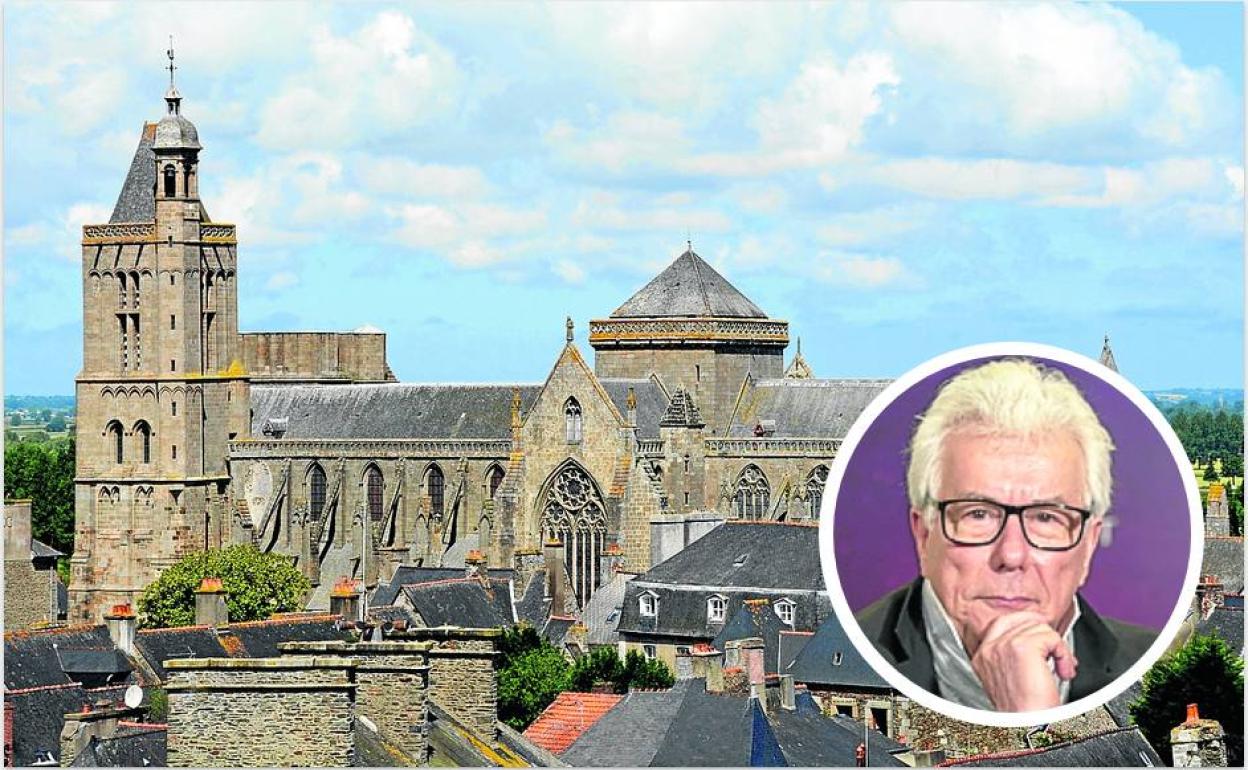 Vista de la catedral gótica de San Sansón, en Dol-de-Bretagne. 