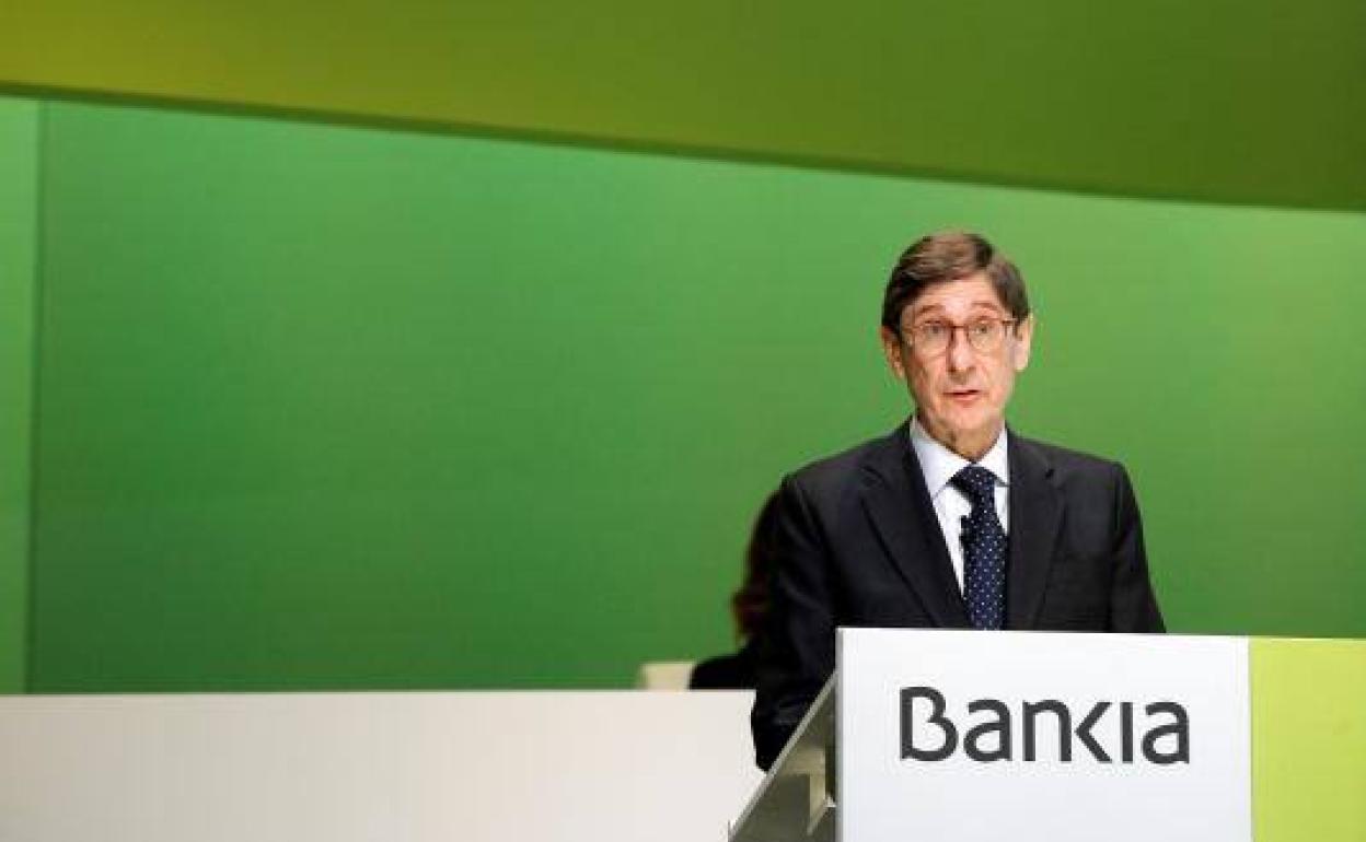 El presidente de Bankia, José Ignacio Goirigolzarri, en la junta de accionistas de este martes. 