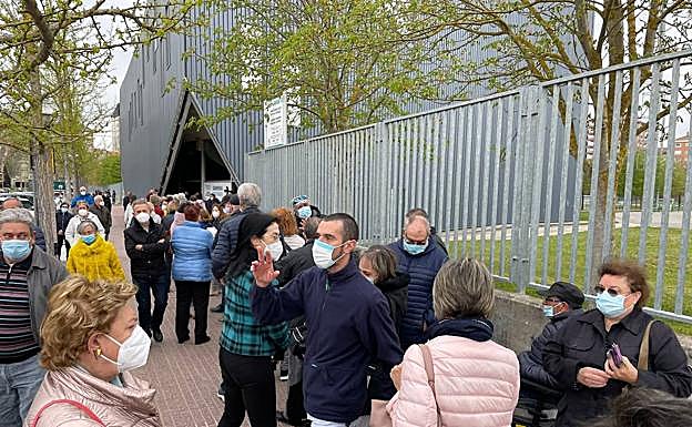 La entrada del recinto, esta mañana.