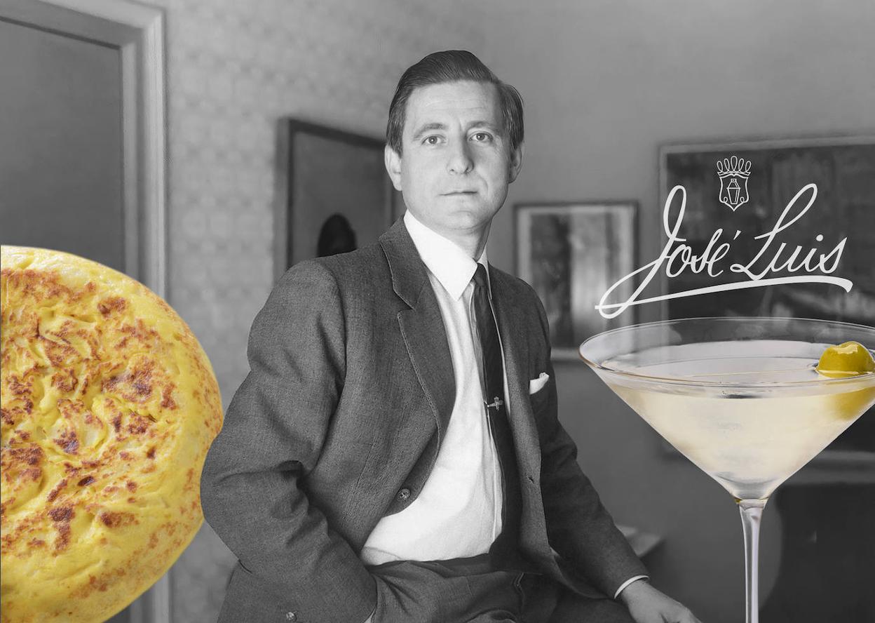Retrato de José Luis Ruiz Solaguren, tortilla y cóctel.