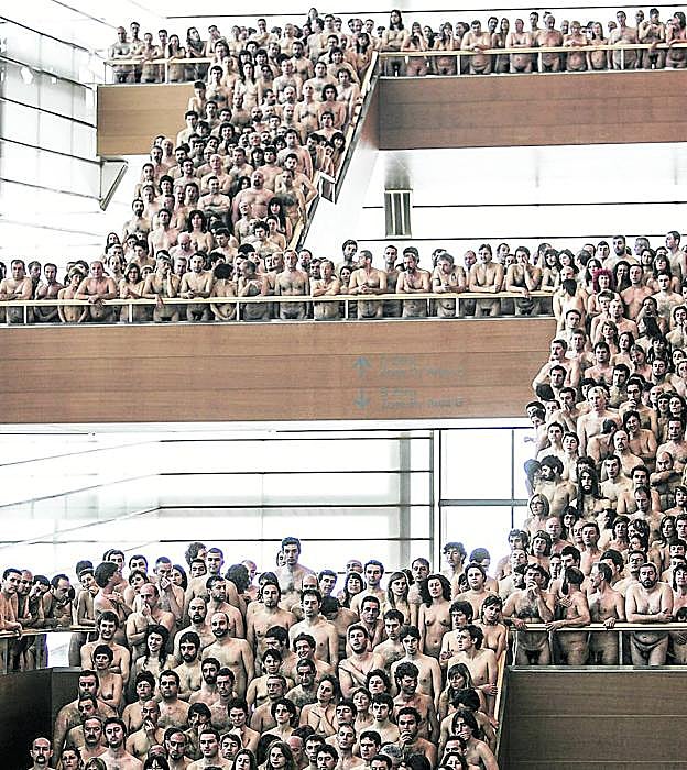 Una vista del interior Kursaal durante el posado.