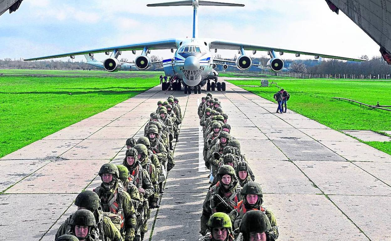 Tropas aerotransportadas del Ejército ruso.
