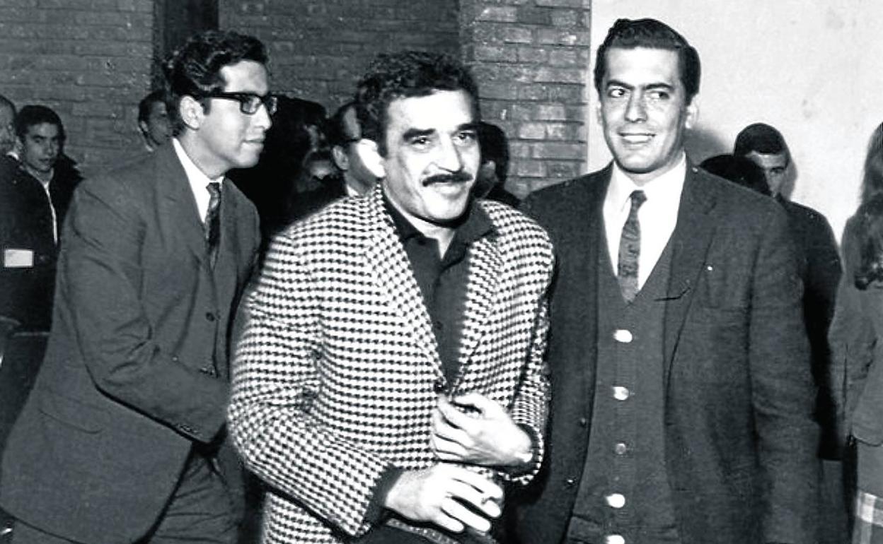 El encuentro. García Márquez y Vargas Llosa se preparan para comenzar su diálogo el 7 de septiembre de 1967. 